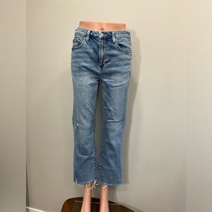 PISTOLA Classic High Rise Straight Leg Jeans Light Blue Size 27